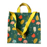Fruits and Veggies Simple Tote with Sunshine Yellow Leather Handles