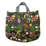 Enchanted Garden Gusset Bag with Leather Handles
