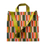 Deco Stripes Simple Tote with Mustard Yellow Leather Handles