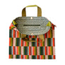 Deco Stripes Simple Tote with Mustard Yellow Leather Handles