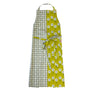 Special Edition Sunshine Yellow Flowers & Basket Weave Check Adjustable Apron