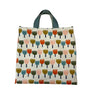 Retro Flowers Simple Tote with Leather Handles