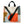 Bunny Collage Simple Tote with Leather Handles