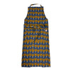 Retro Tulips Navy Adjustable Apron