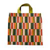 Deco Stripes Simple Tote with Mustard Yellow Leather Handles