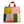 Color Block Simple Tote with Poppy Red Leather Handles