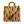 Deco Stripes Simple Tote with Mustard Yellow Leather Handles