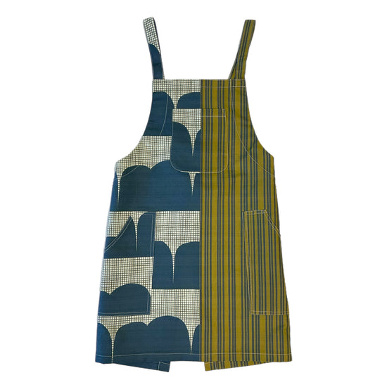 Navy Abstract & Stripes Special Edition Three Pocket Apron
