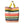 Stamps + Stripes Shopper Tote with Yellow Leather Handles