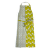 Special Edition Sunshine Yellow Flowers & Basket Weave Check Adjustable Apron
