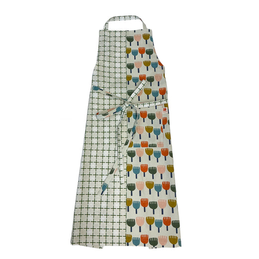 Special Edition Retro Tulips & Basket Weave Adjustable Apron