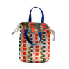 Summer Blanket Cinched Bag with Leather Handles