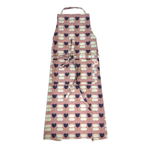 Dusty Rose Flowers Adjustable Apron