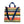 Stamps and Stripes Simple Tote with Royal Blue Leather Handles