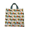 Retro Flowers Simple Tote with Leather Handles