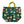 Fruits & Veggies Shopper Tote with Sunshine Yellow Leather Handles