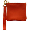 Poppy Red Leather Small Square Zipper Wristlet