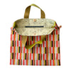 Taxi Stripes Simple Tote with Mustard Yellow Leather Handles