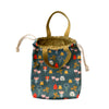 Kaoru Florals Cinched Bag with Leather Handles