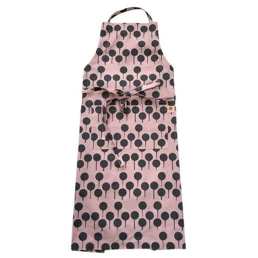 Navy Pops on Pink Adjustable Apron